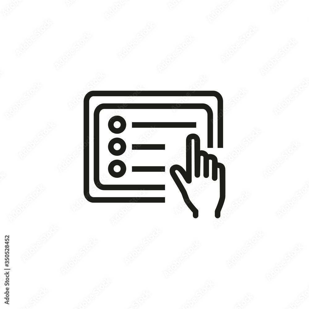 Generating Files Icon Icon of generating document. Using tablet, editing file, organizer ...