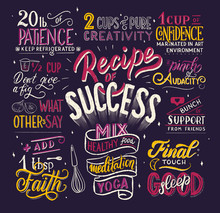 Recipe Of Success - Lettering Illustration