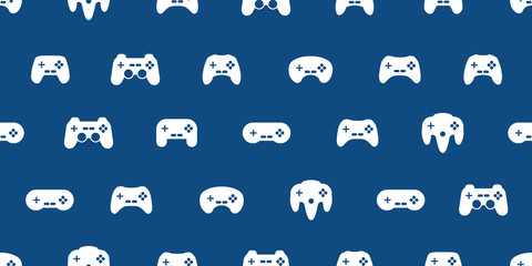 Canvas Print - Video game controller background Gadgets and devices seamless pattern Eps10 vector