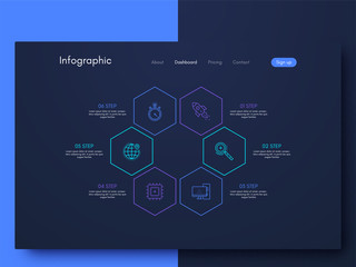 Vector graphic infographics. Template for creating mobile applications, workflow layout, diagram, banner, web design, business infographic reports