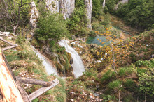 Plitvice National Park Waterfalls, Opened For The First Week After Croatia Eases Corona Virus Restrictive Measures, Allowing People To Visit And Travel Between Croatian Regions