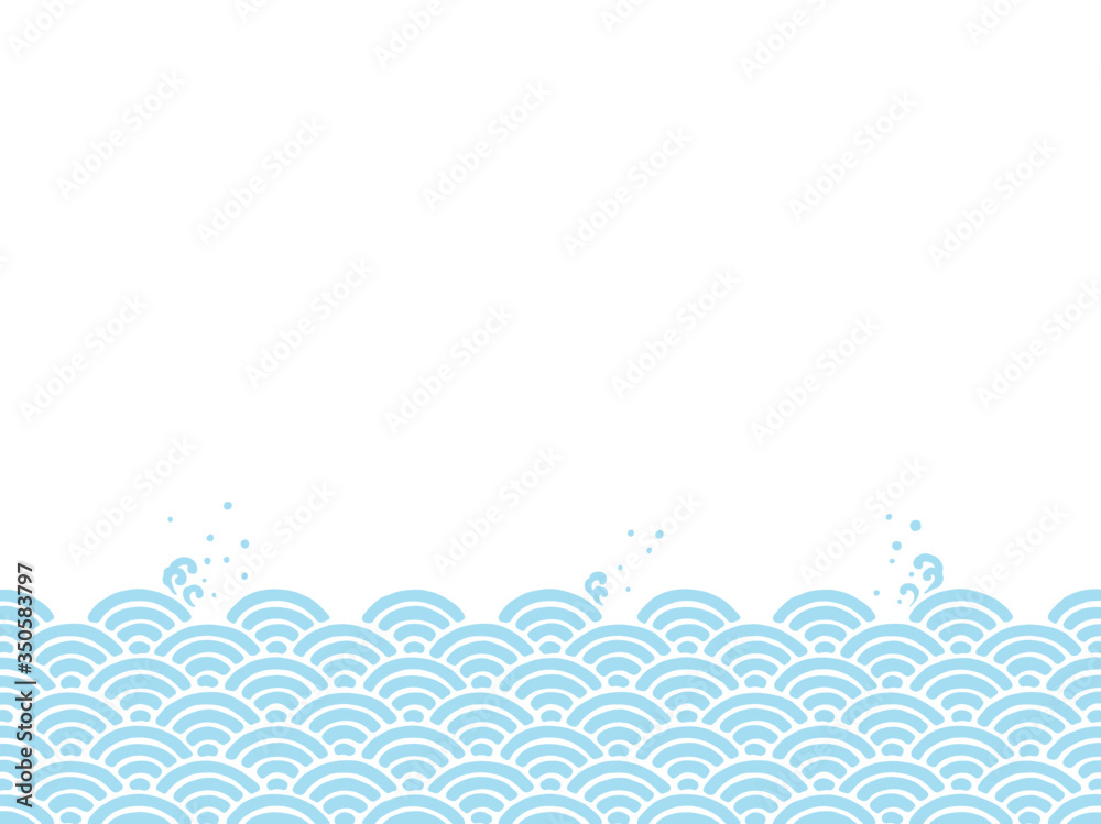 青海波 和柄 背景 Wall Mural Wallpaper Murals モリモリ