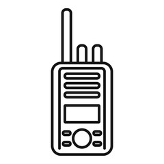 Poster - Walkie talkie icon. Outline walkie talkie vector icon for web design isolated on white background