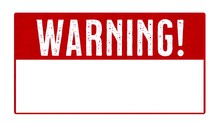 Red Warning Sign Background With Blank Space Animation/ 4k Animation Of A Grunge Warning Textured Red Sign, With White Blank Space For Custom Text Message