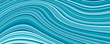 Ocean Blue Wavy Stripes Vector Background. Turquoise Gradient Ocean Waves Texture. Sea Horizon Backdrop. Summertime Template Vector Illustration