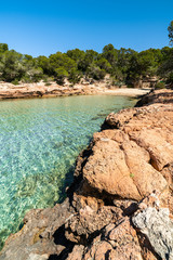 Sticker - Cala Gracioneta beach, Ibiza. Spain.