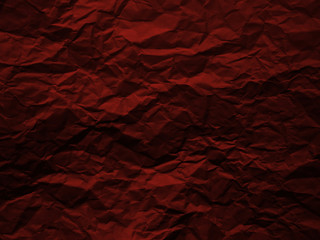 Poster - Crumpled dark red paper texture background