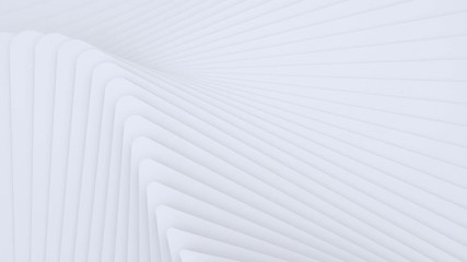White light background, architectural futuristic construction, 3d motion design, layered paper art, looping animated 4K wallpaper, abstract geometric pattern, lines animation, striped texture