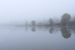 © Ruslan - Fog on the lake, cloudy morning, poor visibility and high humidity.