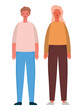 © Grgroup - Woman and man avatar cartoon vector design