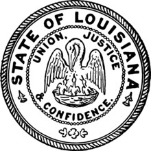 Old Drawing Of A Louisiana State Seal