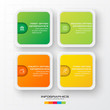 © GfxPapercut - Business infographics template 4 steps with square,Element for design invitations,Vector illustration.