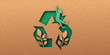 Social recycling papercut concept of recycle icon