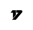 Initial 2 numbers Logo Modern Simple Black 17
