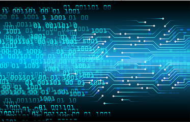 blue cyber circuit future technology concept background