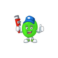 Sticker - Cocci Cartoon drawing concept work as smart Plumber