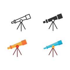 telescope icon vector illustration sign