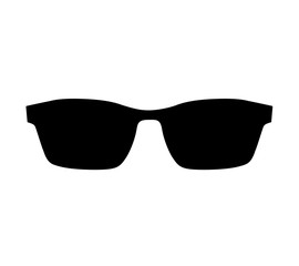 Poster - Black sunglasses vector icon. Illustration flat style, silhouette isolated on white background.