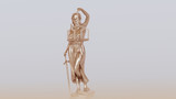 Fototapeta Desenie - Shiny New Bronze Lady Justice Statue With Soft Natural Room Lighting with Shallow Depth Of Field the Personification of the Judicial System 3d illustration 3d render