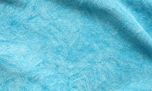 Blue Towel Fabric Texture Surface Close Up Background