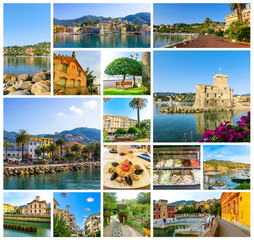 Wall Mural - Travel view of town Rapallo at Italy