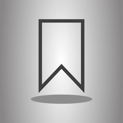 Bookmark simple icon. Flat desing