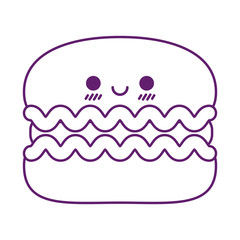 Poster - Kawaii cookie cartoon line style icon vector design