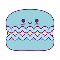 Poster - Kawaii cookie cartoon line and fill style icon vector design