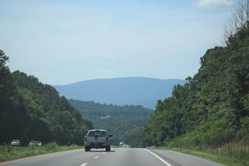 driving to the mountains