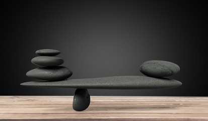 Poster - Concept of zen stones harmony and balance