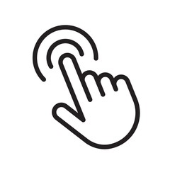 Wall Mural - press here hand click sign. clicking finger icon template.