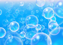 Abstract Bubbles And Sky (or Underwater) Background Wallpaper.