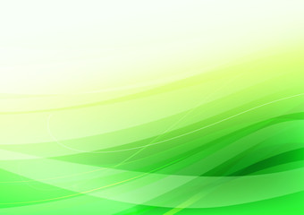 Wall Mural - abstract green wave background