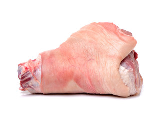 Poster - raw pork (leg) isolated on white background