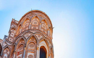 Poster - Decoration of wall in Monreale Cathedral Sicily reflex