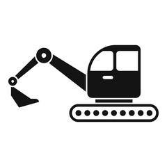 Sticker - Excavator icon. Simple illustration of excavator vector icon for web design isolated on white background