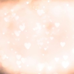 Wall Mural - abstract bokeh background withe hearts