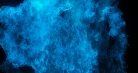 Wall Mural - abstract background of blue flames, burning heat, dancing fire, forming in wave flow. energy waves a