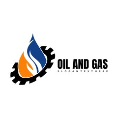 Wall Mural - oil and gas logo design vector