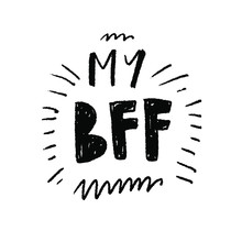 BFF  Hand Lettering T-shirt Design Illustration Collection