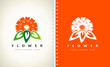 Flower calendula logo vector. Plant design.