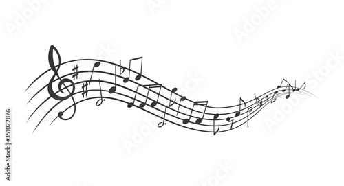 Dekoracja na wymiar  baner-notatek-muzycznych
