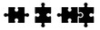 Puzzle icon set design. Puzzle symbol collection icon. Jigsaw puzzle or autism puzzle piece symbo.Vector illustration.