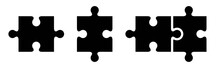 Puzzle Icon Set Design. Puzzle Symbol Collection Icon. Jigsaw Puzzle Or Autism Puzzle Piece Symbo.Vector Illustration.