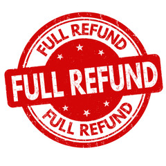Poster - Full refund sign or stamp