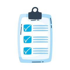 Poster - checklist clipboar document isolated icon