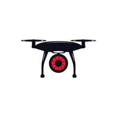 drone logo template vector icon. photography drone vector. quad copter vector icon

