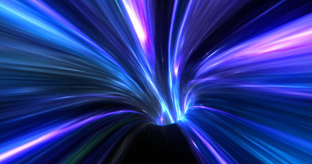 Wall Mural - abstract energy tunnel in space. wormhole travel through time and space. wormhole space deformation,