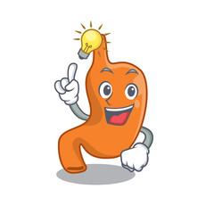 Poster - Mascot character of smart stomach has an idea gesture