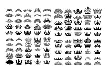 Princess Crown Vector Set Collection Graphic Clipart Design